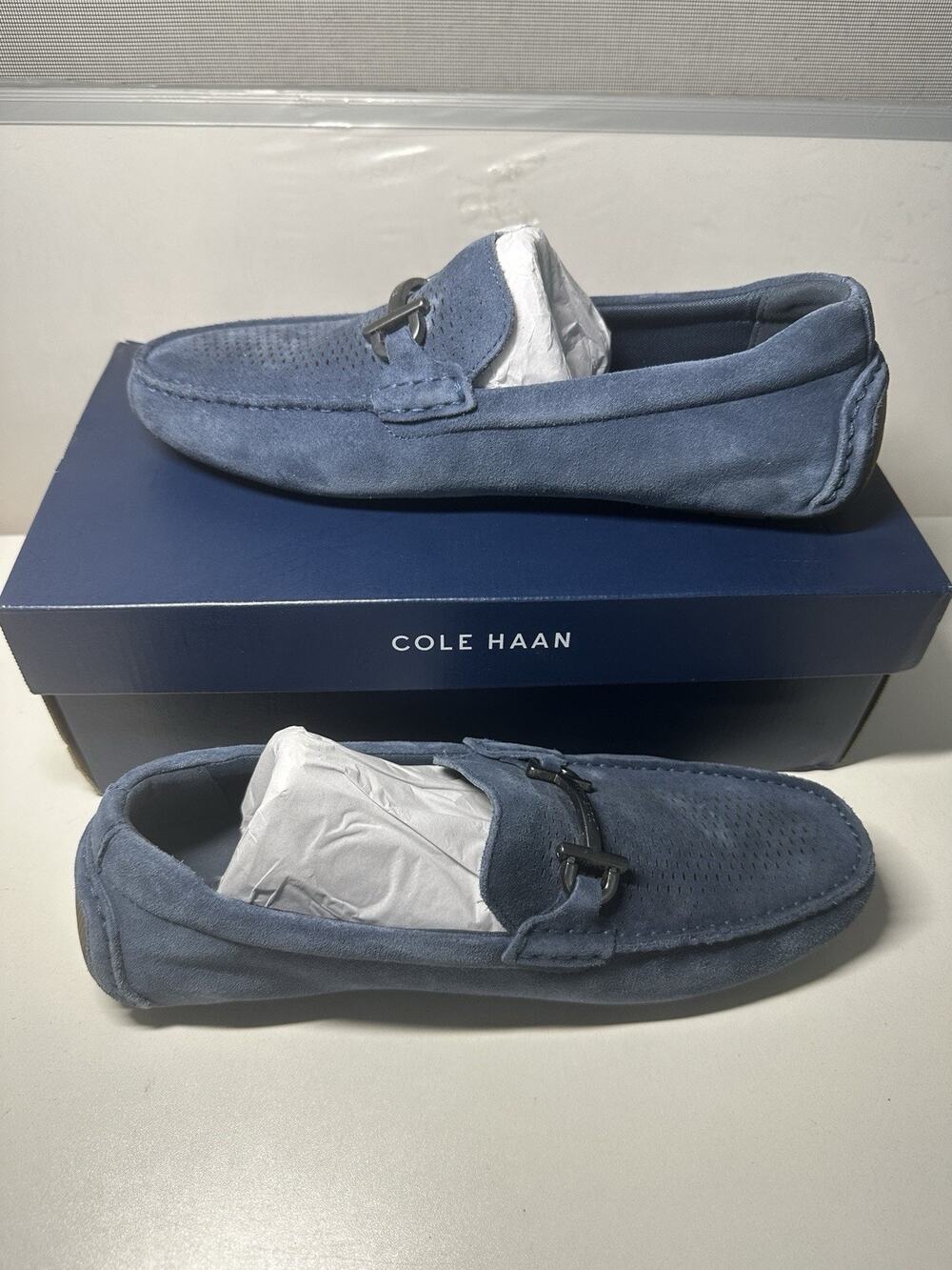 Cole Haan Men's Grand Laser Bit Drivers Big Dipper Suede/Gum Sz 9.5 M